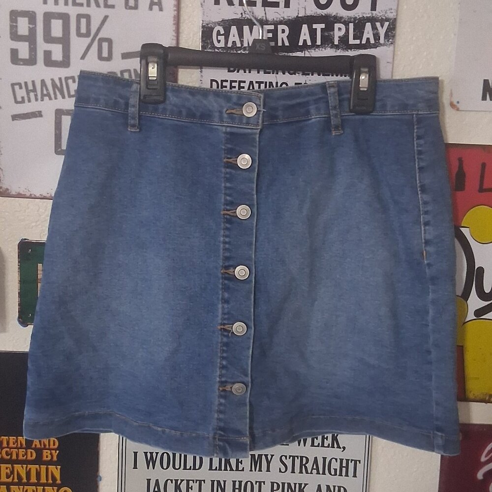 Preowned Denim Mini Skirt